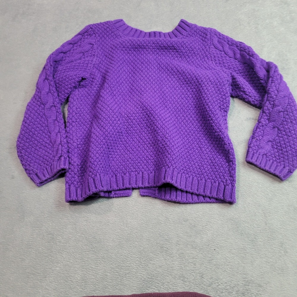 Hanna Andersson Girls Purple Plum Cardigan Sweater Bundle Size 100 3T 4T 2 Pack - Picture 4 of 12